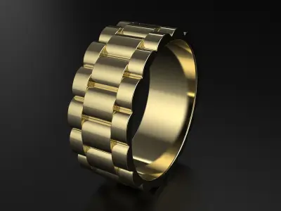 wideng  ring two tone 8mm wide size 63 3D print model