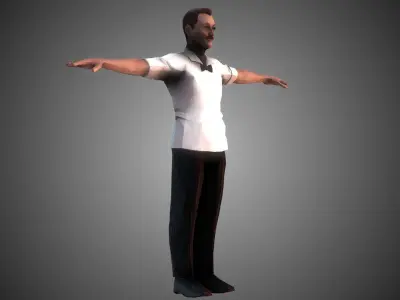 Boxing Referee  Low-poly 3D model