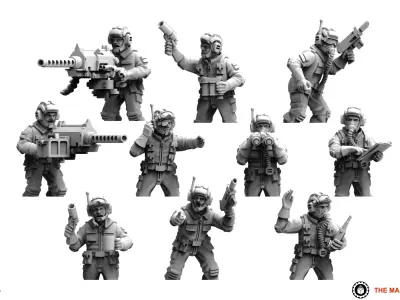 Universal Guard - Tank crew 3D print model