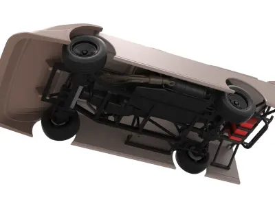 Dirt Modified Super stock car while turning Scale 1 to 25 3D print model