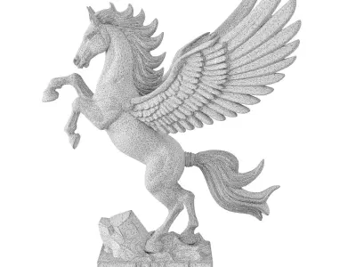 pegasus statue 2 3D model