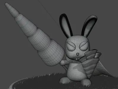 Bunny Knight 3D model