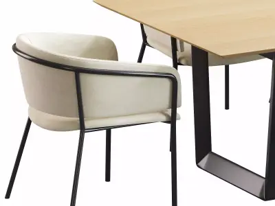 Vilhenna II chair and Bolero table 3D model