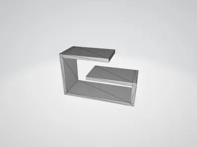 CoffeeTable1 end table with shelf Free 3D model