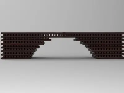 Bench Model with Line Tool 3D model