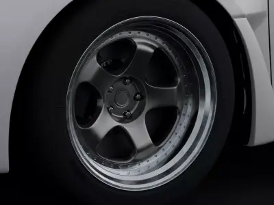 Work Meister S1 3P Aftermarket Wheel Low-poly 3D model