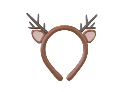 Elk Headband V1 003 Low-poly 3D model