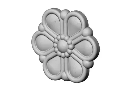 Daisy flower rosette 3D print model