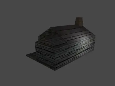 Forest Cabin Low Poly Free low-poly 3D model