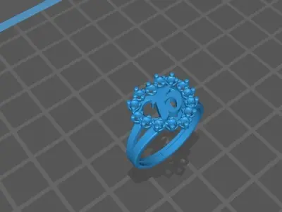  Anillo de 15 para dama-mujer -v- 3D print model