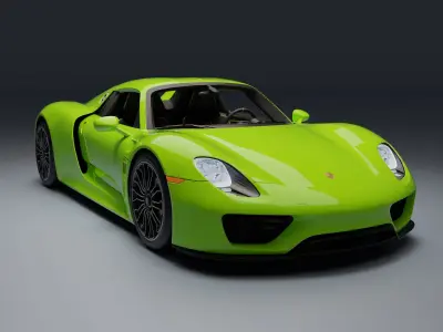 Porsche 918 Spyder Low-poly 3D model