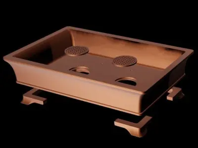 Bonsai Pot rectangular 004 3D print model