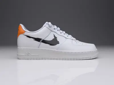 Nike Airforce One Orange White 8K Textures High Poly 3D model