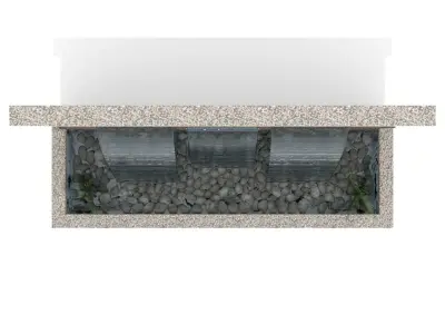 Fountain - Stone Wall 3D model