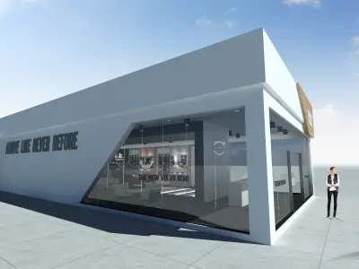 volvo  pop up store  3D model