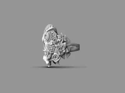 Owl Ring 3D print model