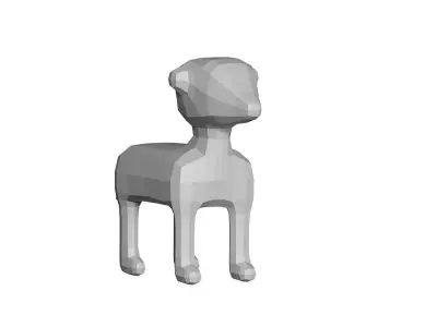 low poly dog Low-poly 3D model purchase