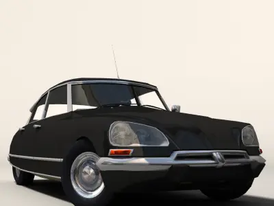 Citroen DS Low-poly 3D model