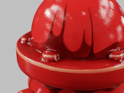 Ceramic Fire Hydrant 3D model