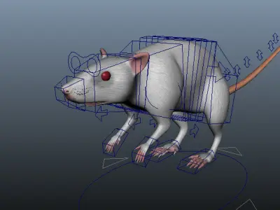 Mouse 3D Model rat Low-poly 3D model
