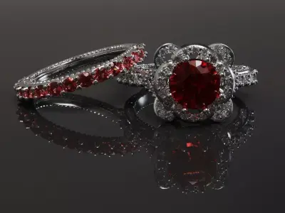 Diamond ring 3D print model