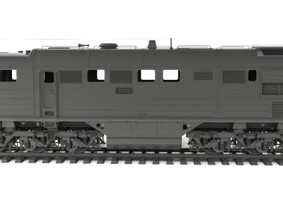 Soviet diesel locomotive 2TE116 3D model