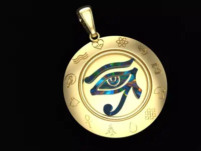 Eye of Ra Pendant 3D Model 3D print model