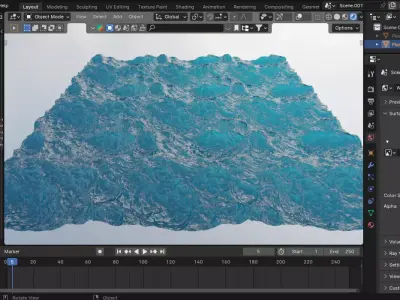 Free Large Animated Ocean - High Poly  Free 3D model