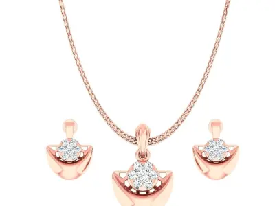 Pendant Earrings combo - 328 3D print model