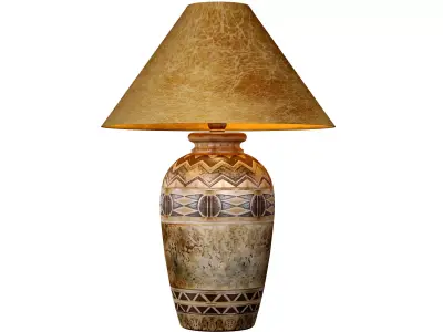 Rustic Southwest Country Nightstand bedside Provence Table Lamp  3D model