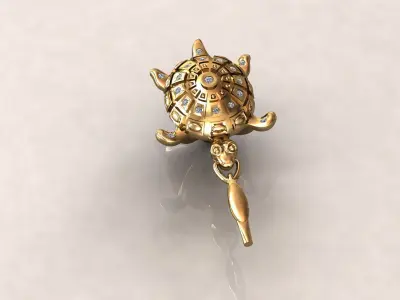 Turtle pendant 36 3D print model