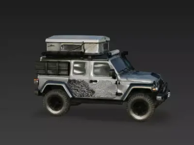 Shadow Ops Overland Jeep 3D Model Low-poly 3D model