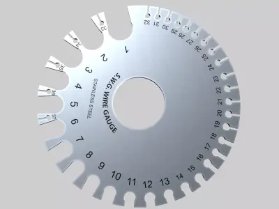 Wire Gauge Low-poly 3D model