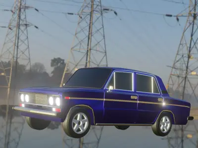 Lada vaz-2106 Low-Poly 3D model
