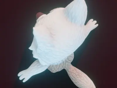 Cartoon Arctic Fox 3D Model Low-poly 3D model