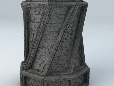 Sci Fi Shapes - Dystopia Building 4 Low-poly 3D model