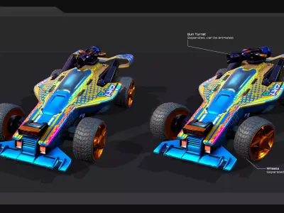 TECNOROADS - Pack 01 Low-poly 3D model