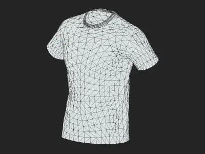 Football T-shirt Generic Low Poly PBR Low-poly 3D model
