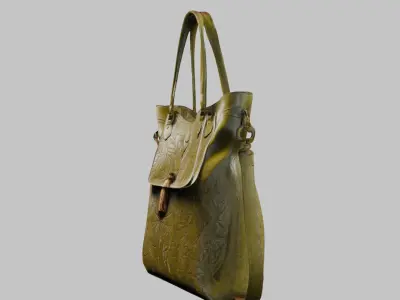 High Quality Leather Handbag 3D Model - CGTrader Low-poly 3D model