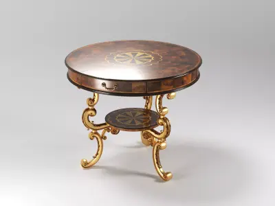 Oyster round table  highpoly 3D model