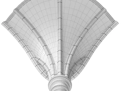 Throme Room Pillar Ceiling Corner 3D model