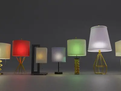 Modern Lamps 3D model