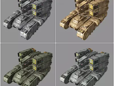 SF Missile Launcher MK6 Low-poly 3D model