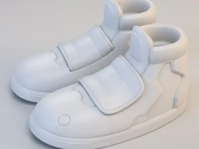 Cartoon Long Sport Shoes  3D model