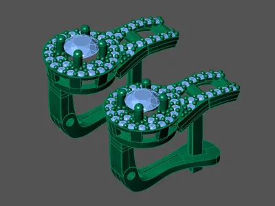 Women Earrings 3DM STL Womens Earring Renders 3D print models   3D print model 8