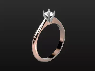 Engagement ring  3D print model 2