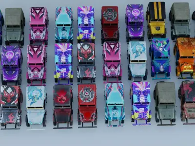 Vehicle car Jeep 29x 3D model