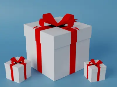Gift box Low-poly 3D model