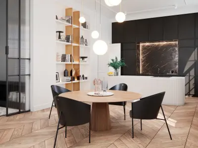 Modern Classic Interior Scene for Cinema 4D and Vray 6 ACES 3D model