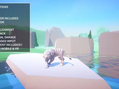 Poly Art Tiger Low-poly 3D model